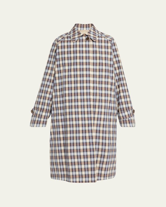 Tavishina Check Long Coat
